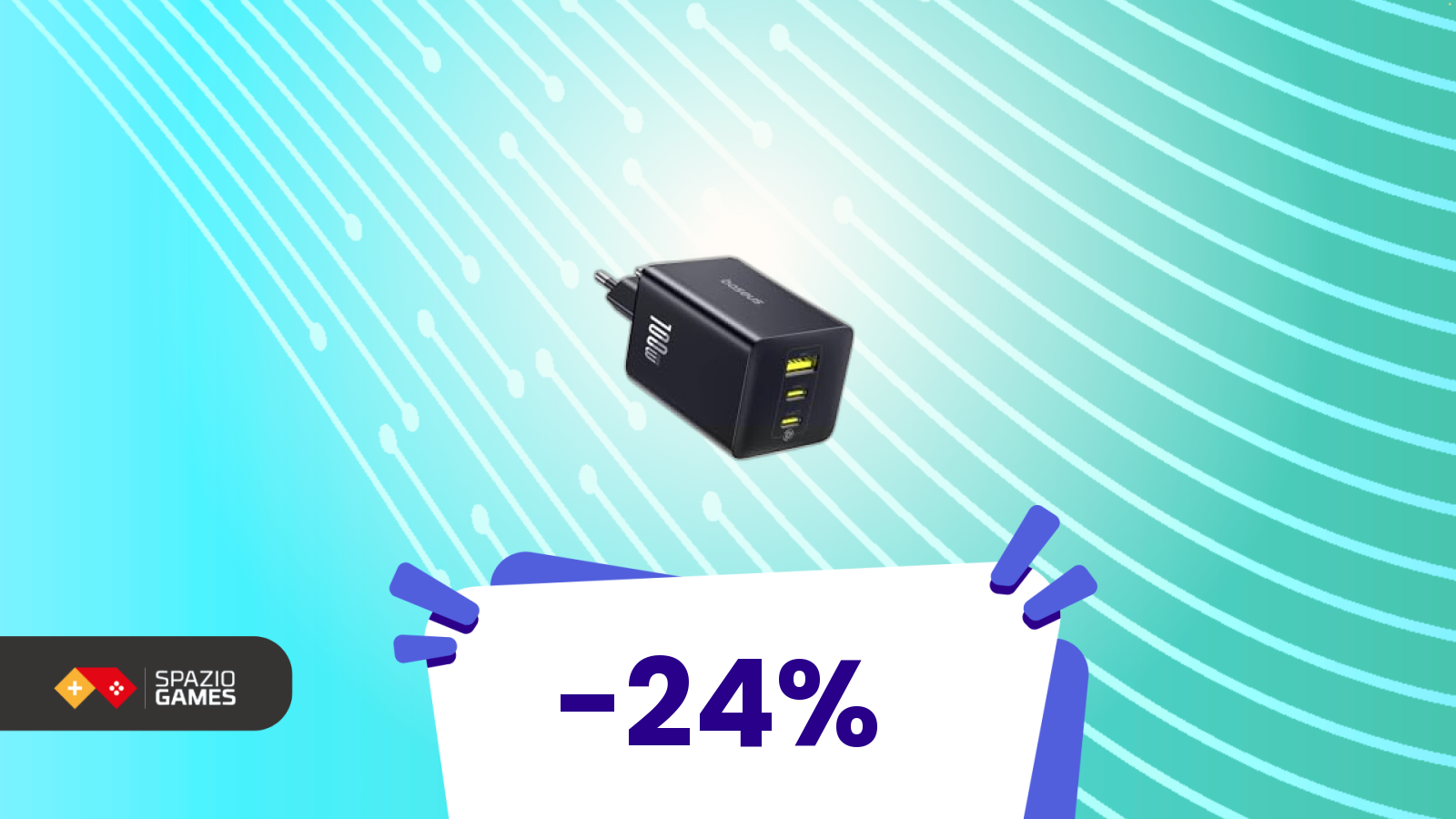 Anteprima: Un solo caricatore, zero limiti: USB 100W universale in sconto del 24%