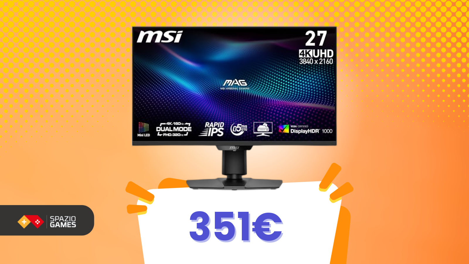Anteprima: Nuovo minimo storico per questo monitor: il prezzo di oggi è folle