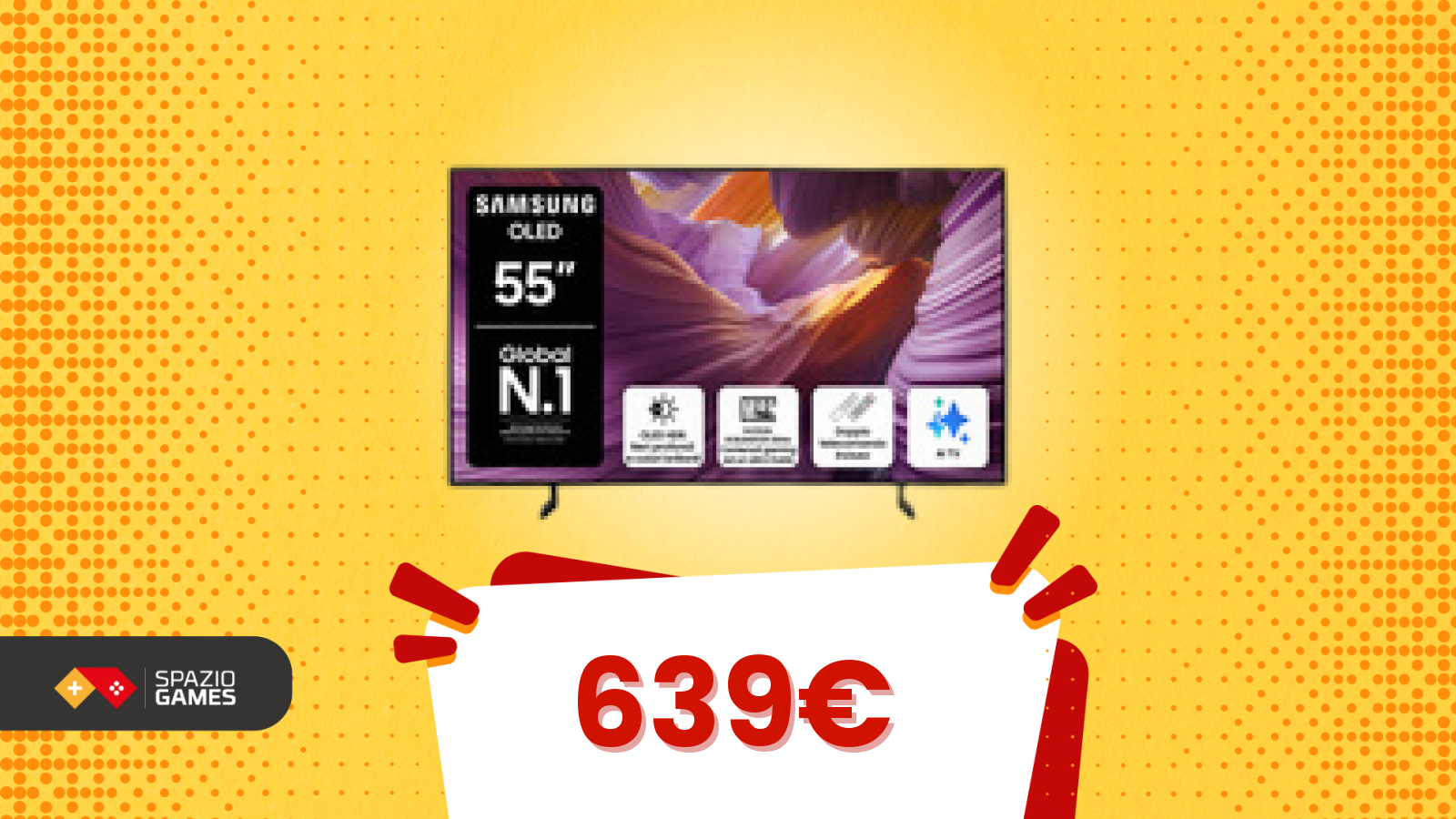 Anteprima: Samsung OLED a prezzo assurdo: 640€ (e c’è ancora uno sconto attivo)