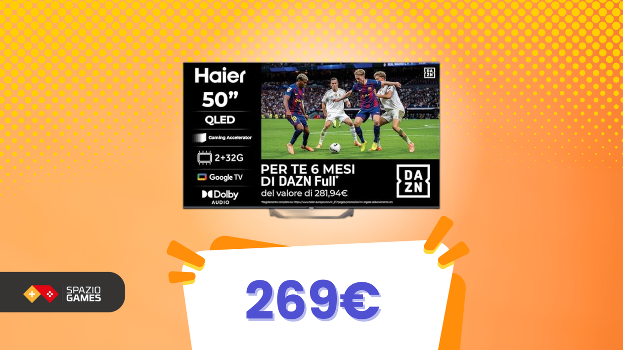 Immagine di Questa Smart TV 50" QLED oggi cambia prezzo (e lo noti subito)