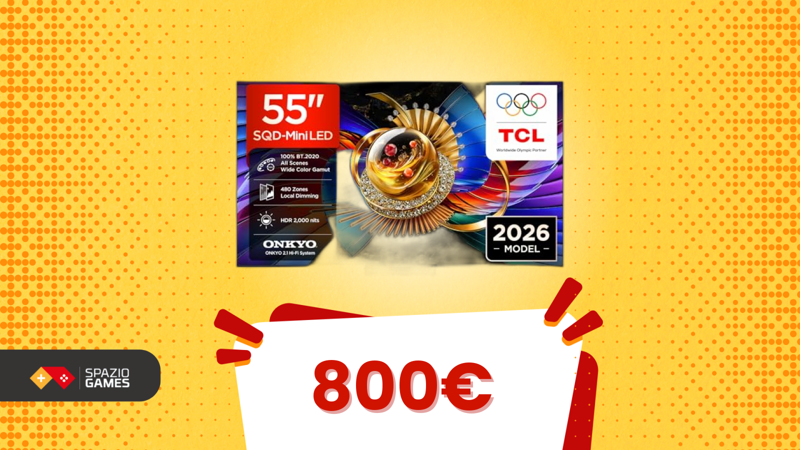 Anteprima: Da 1000€ a 800€ subito! Ogni scena al massimo della qualità. Questa TV non sbaglia mai