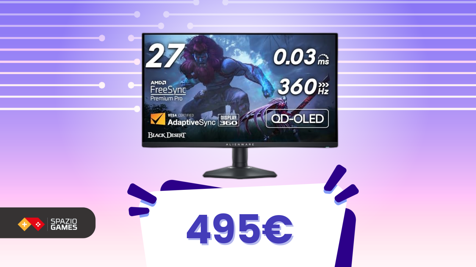 Quando il gaming diventa alieno: -32% su questo QD-OLED Alienware
