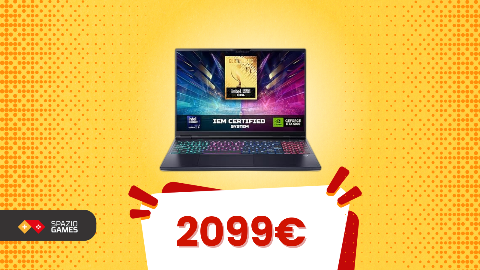 Porta il livello desktop nello zaino: oggi Acer Predator costa 700€ in meno