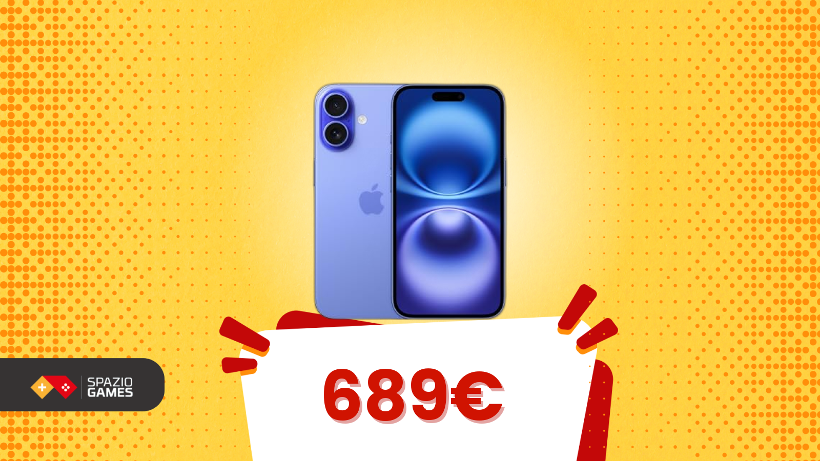 Apple iPhone 16 128GB in OFFERTA a soli 689€ su Amazon!