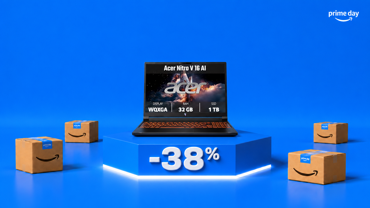 Immagine di Acer Nitro V 16 AI in offerta: 840€ in meno sul notebook gaming