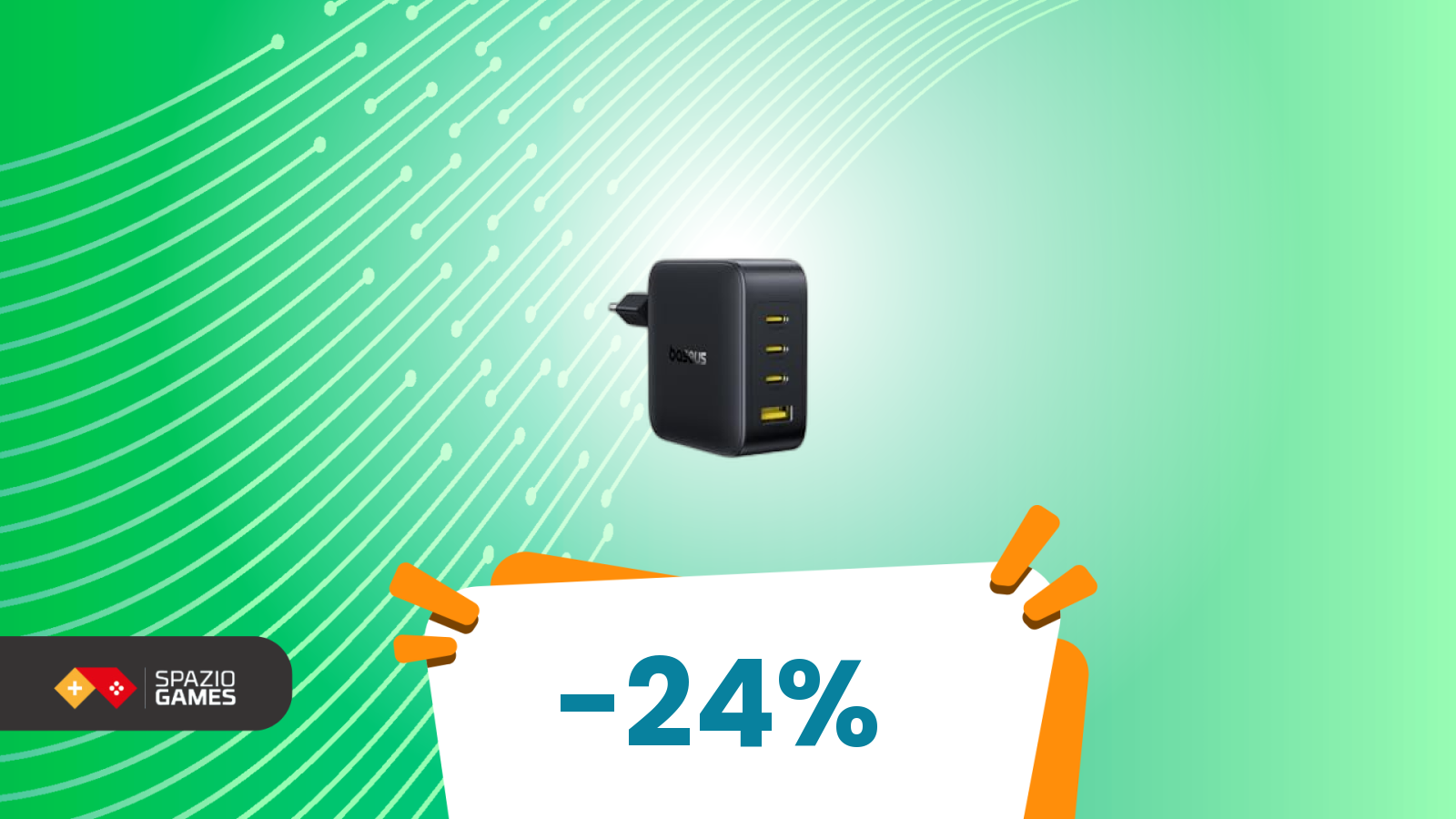 Questo caricatore Baseus è già a -24%: al Prime Day potrebbe non andare meglio