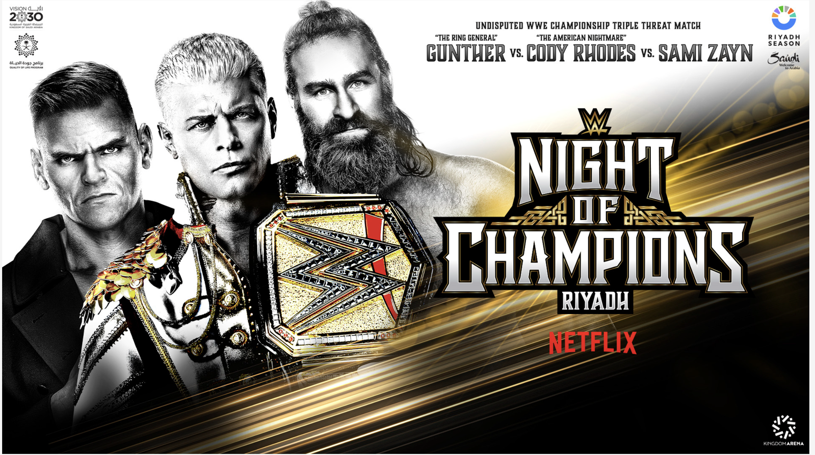 Anteprima: WWE Night of Champions, live domani su Netflix