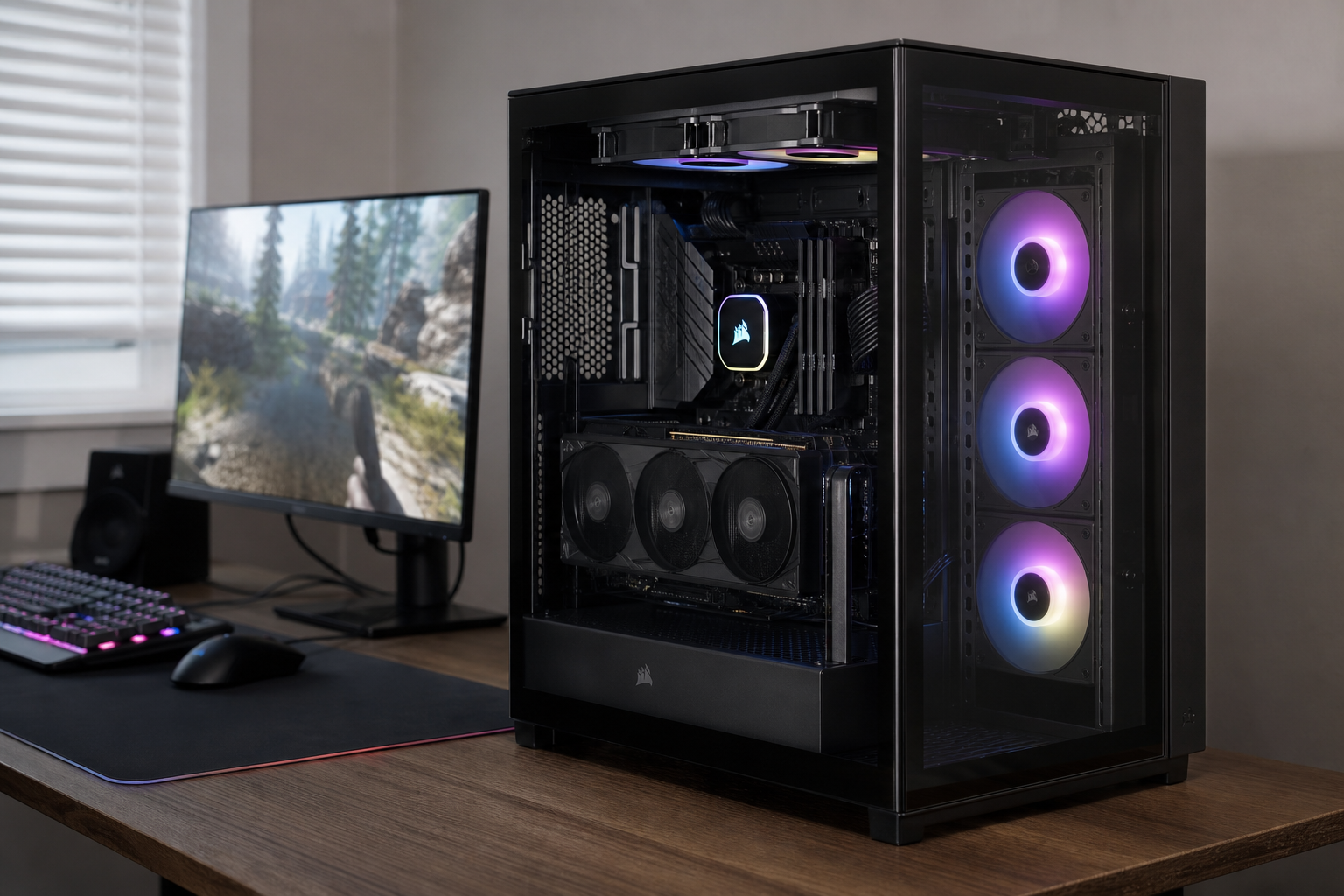 Copertina: Case Corsair panoramico a 89,99€: vetro e RGB al -55%