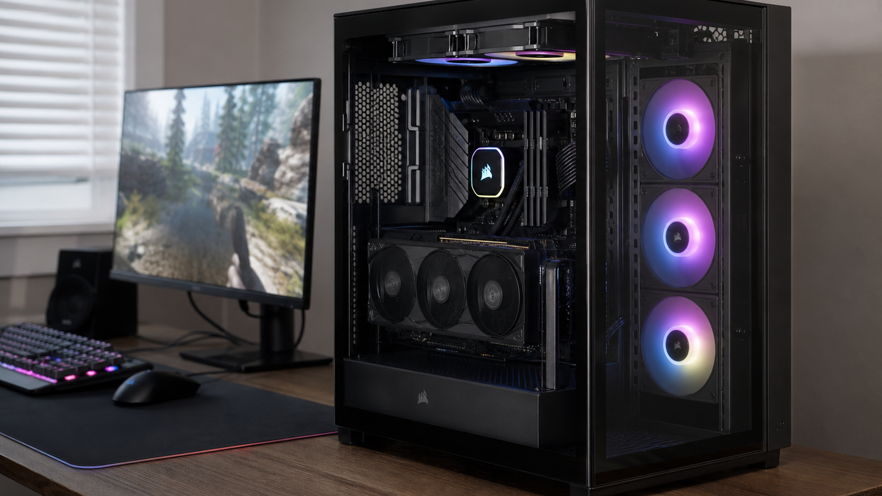 Immagine di Case Corsair panoramico a 89,99€: vetro e RGB al -55%