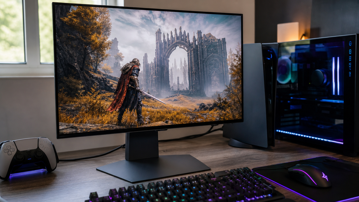 Immagine di 4K OLED a 240Hz: Samsung Odyssey G8 32'' a 806,08€