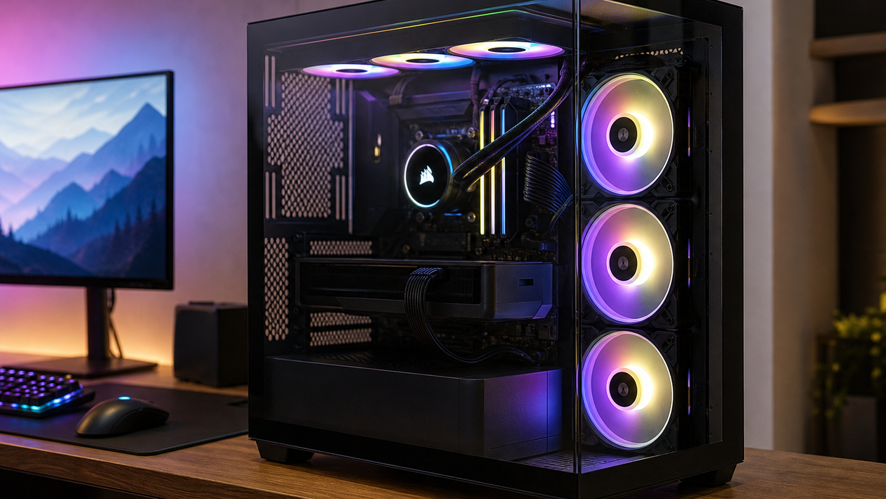 Immagine di Vetro panoramico e iCUE LINK: Corsair 3500X a 89,99€ su Amazon