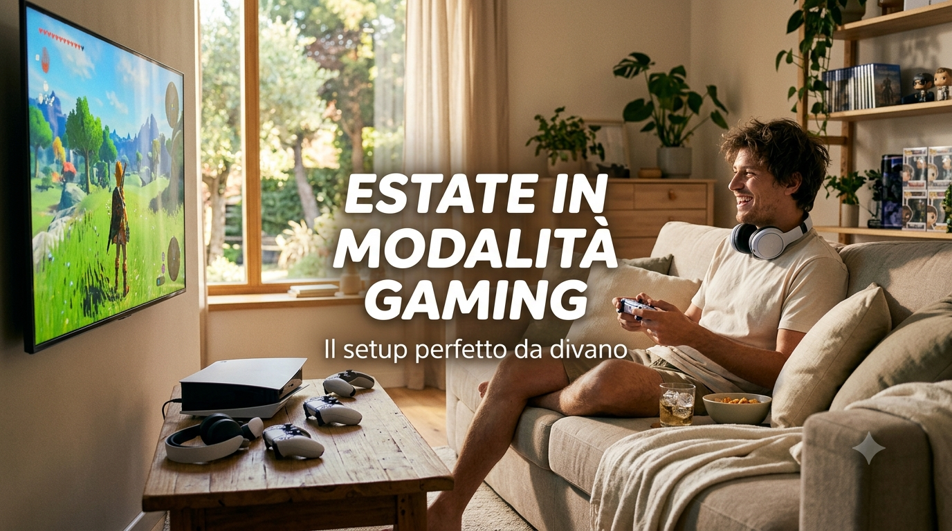 Estate in modalità gaming: il setup da divano che piacerà a te e alla console