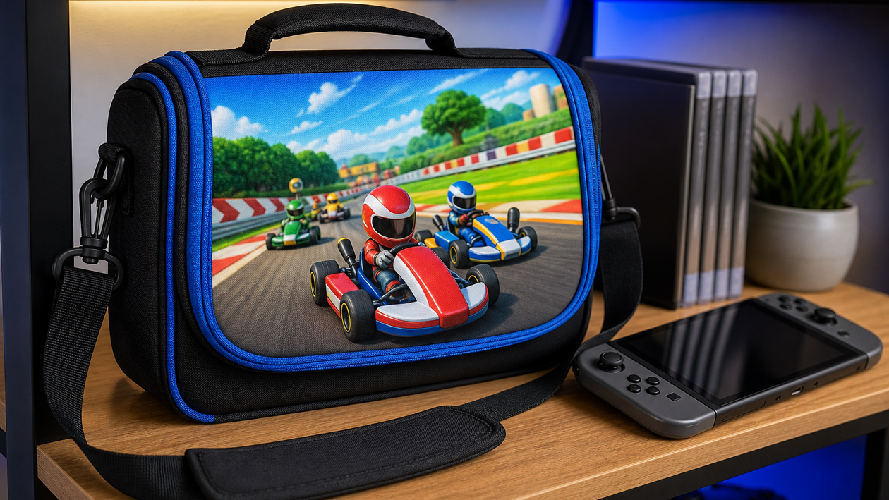 Immagine di Custodia Mario Kart Switch a 13,74€ su Amazon: licenza Nintendo -54%