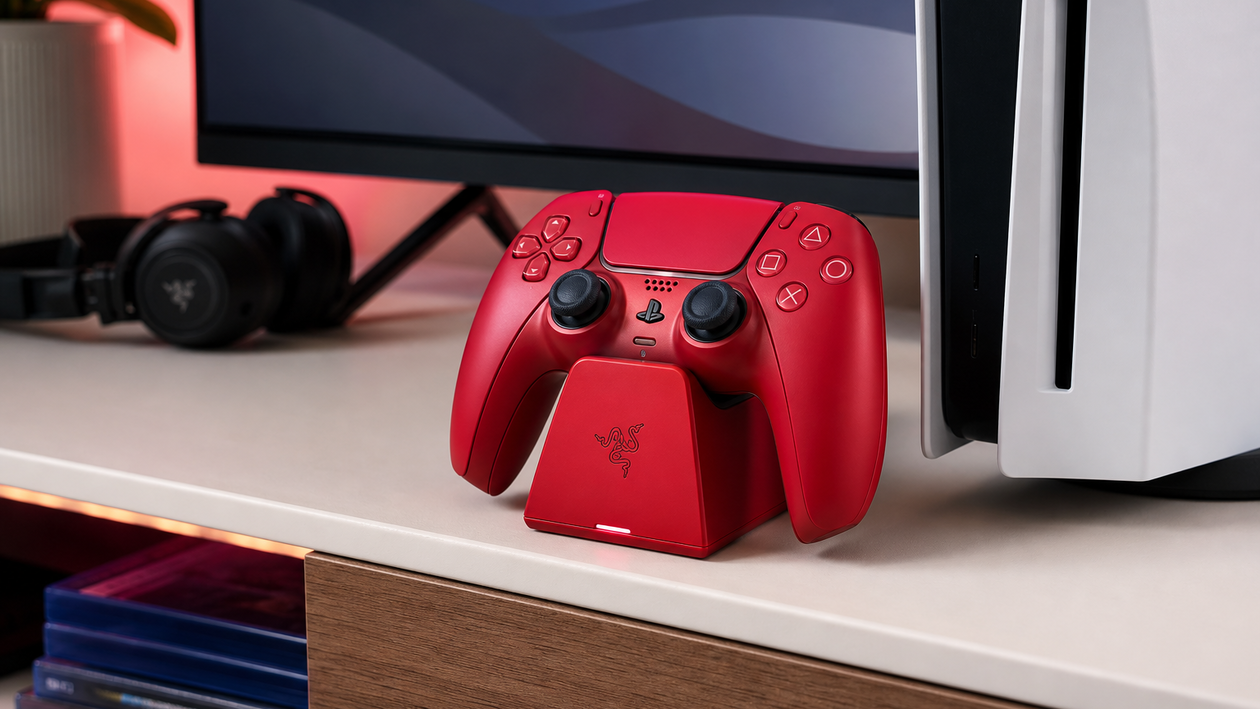 Immagine di Ricarica DualSense a 26,95€: base Razer PS5 -55% su Amazon