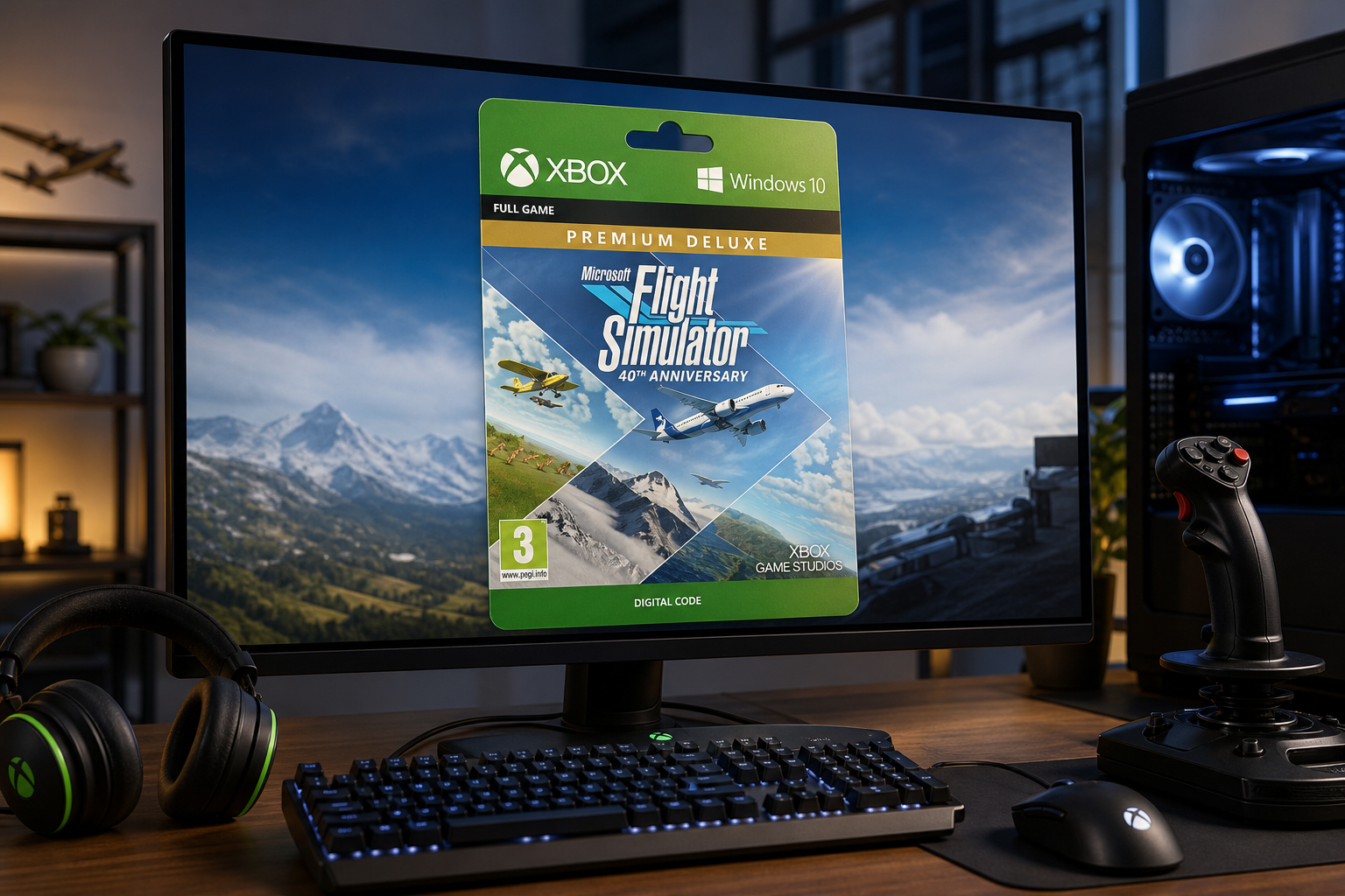 Cabina completa a 41,99€: Flight Simulator Premium Deluxe su Amazon