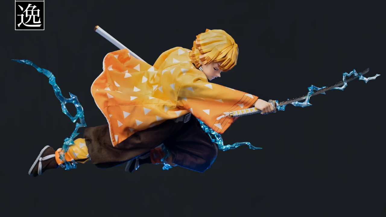 Demon Slayer: Threezero svela la nuova action doll di Zenitsu Agatsuma