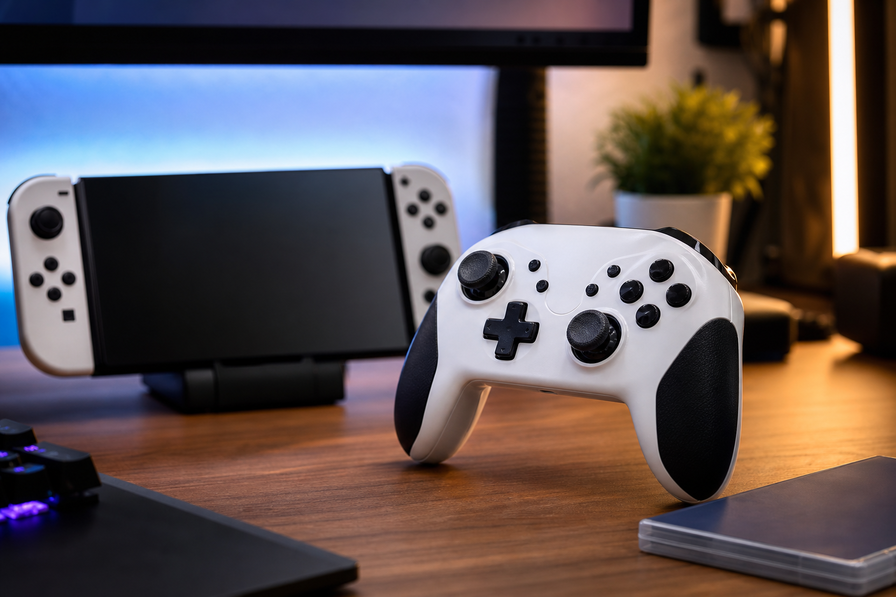 Turtle Beach Rematch Super Mario Star Controller da gaming wireless per Nintendo Switch. Funziona anche con Nintendo Switch 2 - Pulsante C non disponibile.