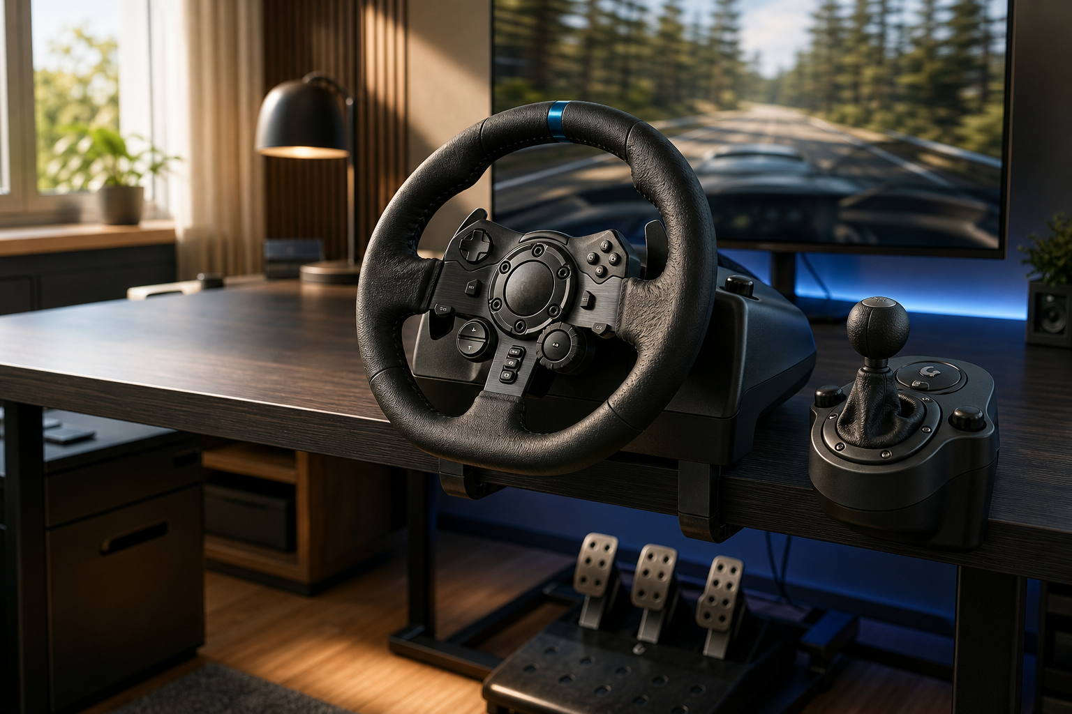 Sim racing quasi al minimo: Logitech G923 con cambio a 269,09€