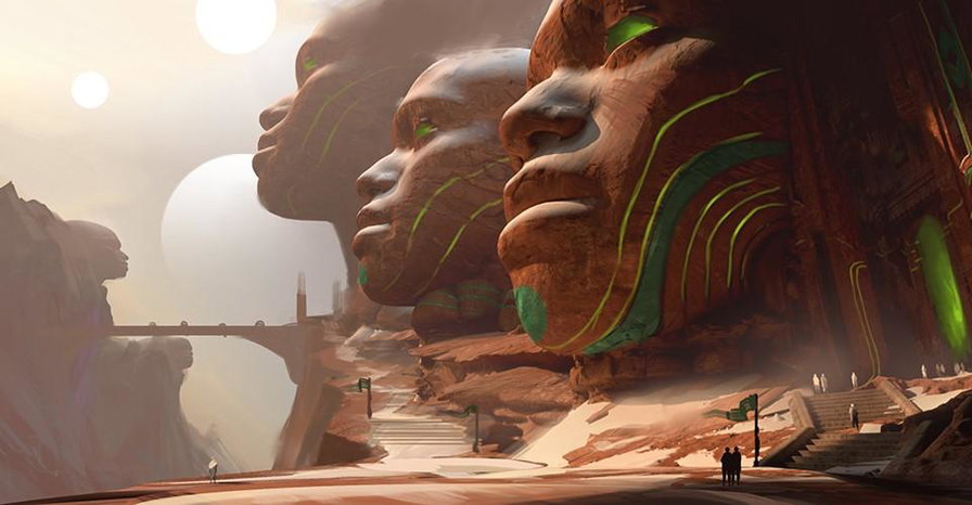 Concept art di Zhalfir realizzato da Jose Vega