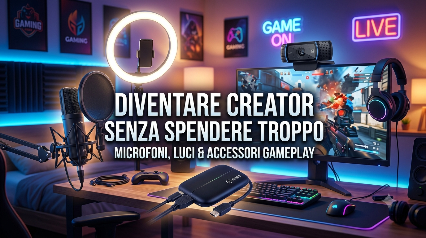 Dal primo streaming al successo: gli accessori low cost per partire bene