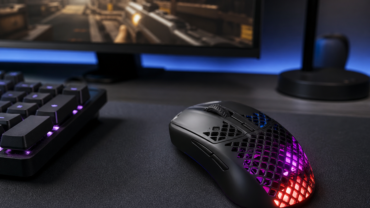 Immagine di Duecento ore a 68 grammi: SteelSeries Aerox 3 Wireless è al 46%