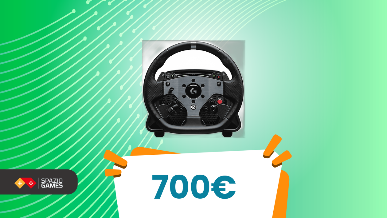 Immagine di Solo oggi da MediaWorld: il volante Logitech top di gamma crolla di 400€