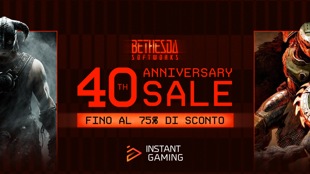 Immagine di 40 anni di leggende Bethesda! Festeggia l'anniversario con sconti fino al 75% su Instant Gaming