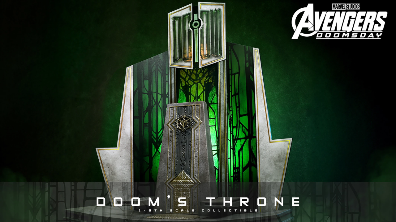 Anteprima: Avengers: Doomsday, il trono di Doom è un autentico colosso da esposizione