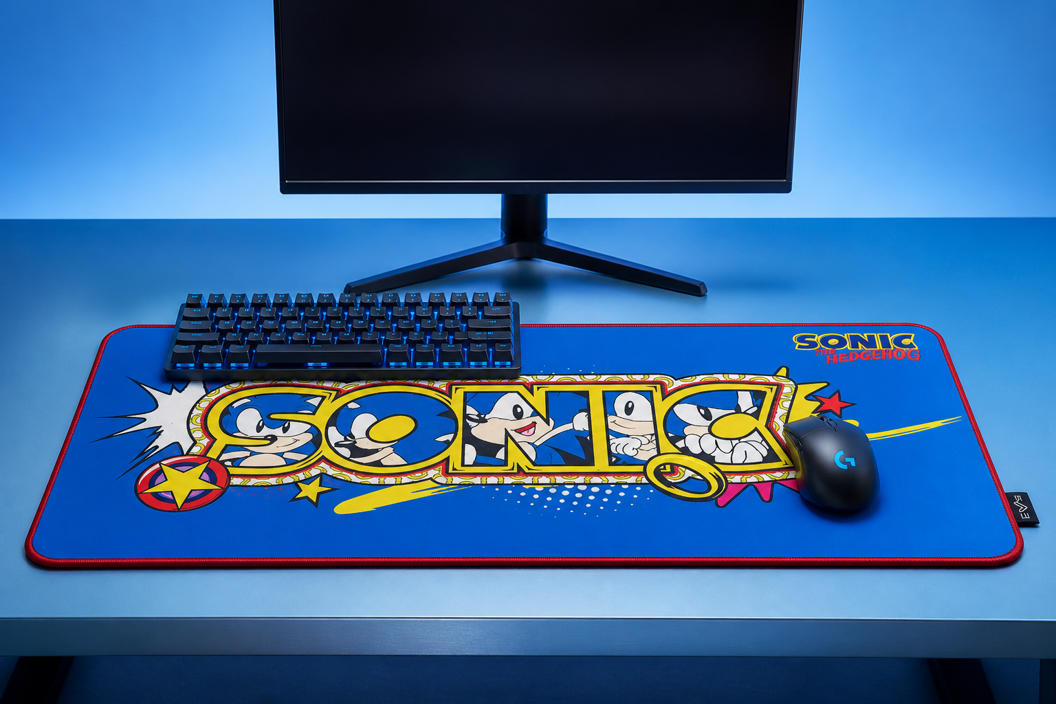 Anteprima: Il tappetino gaming XXL di Sonic costa 12,81€ e copre tutta la scrivania