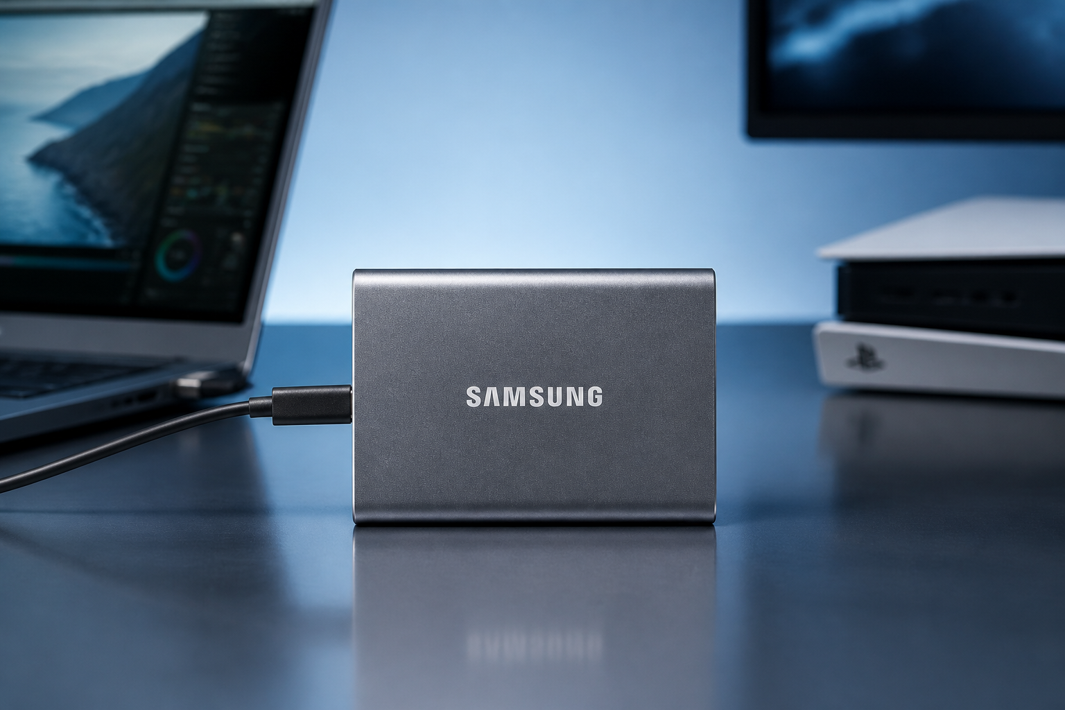 Anteprima: Samsung T7 1TB al 47%, fino a 1.050 MB/s per giochi e video 4K