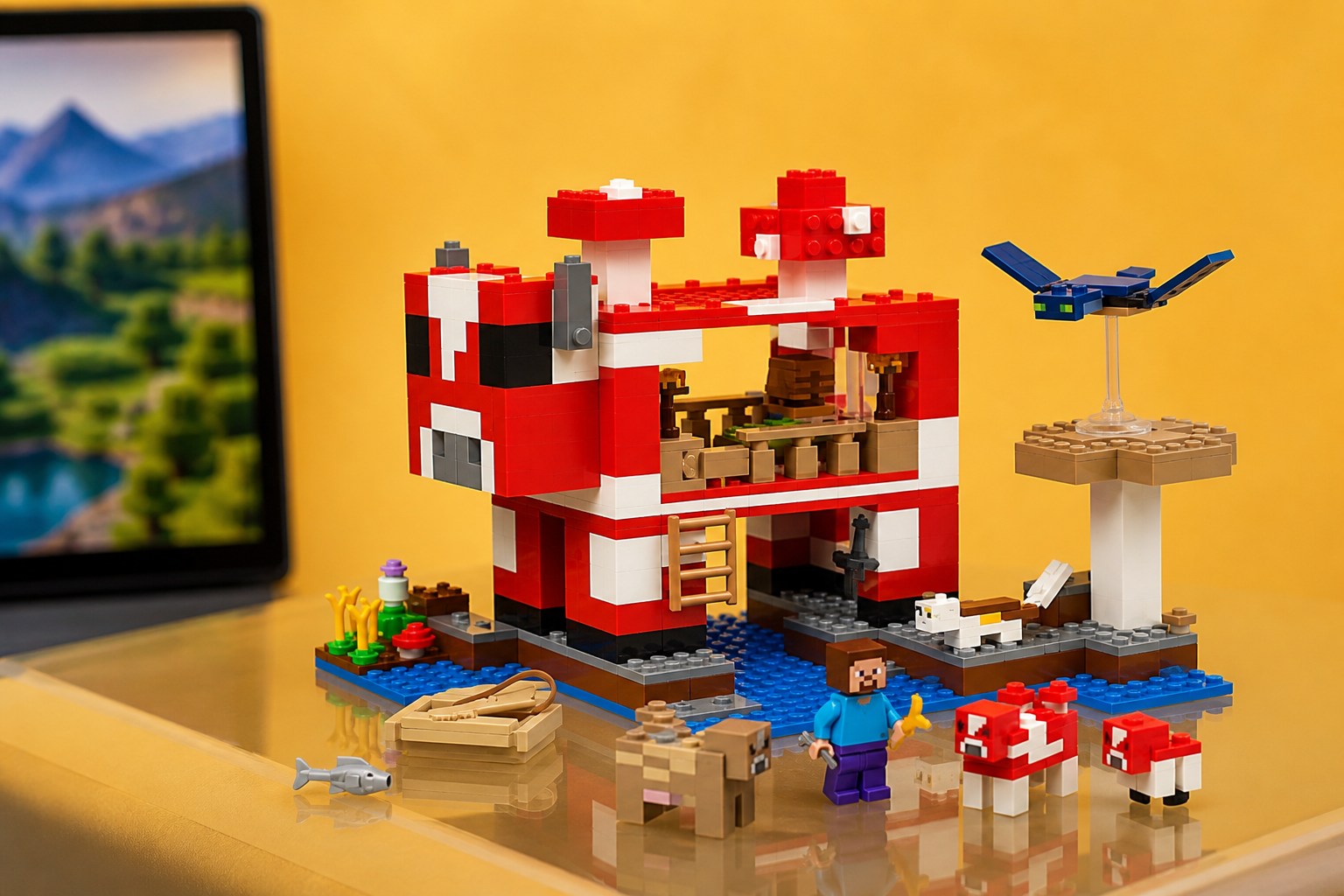 Anteprima: LEGO Minecraft La Casa del Mooshroom a 39,99€, regalo azzeccato per i fan