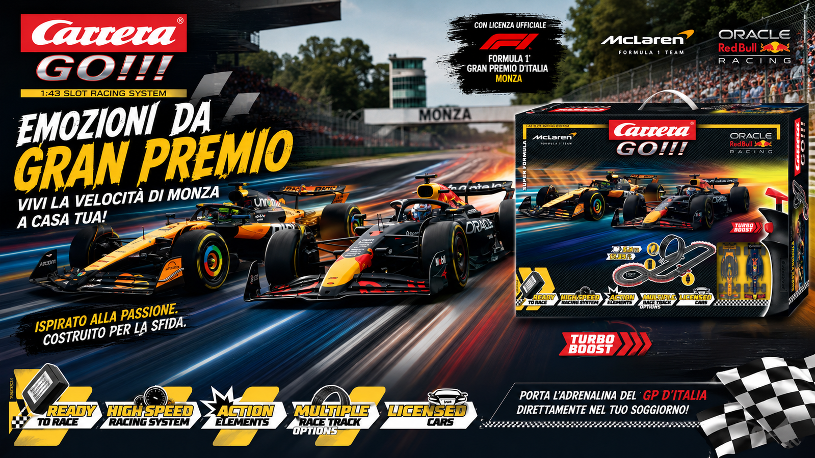 Nuovi set Carrera GO!!!: il GP d'Italia in miniatura