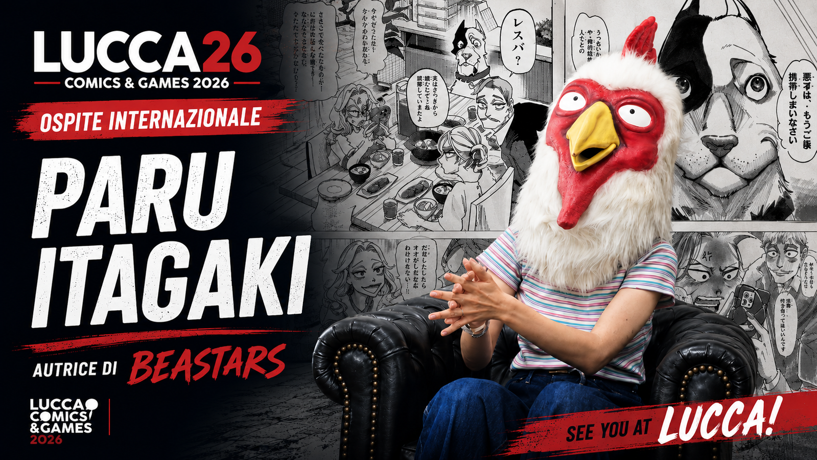 Paru Itagaki a Lucca Comics 2026: prima volta in Italia