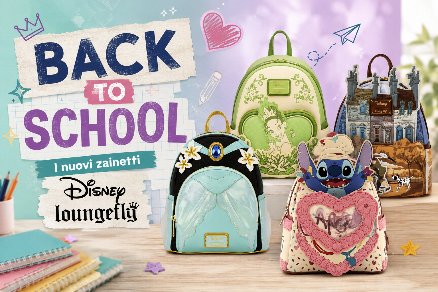 Zainetti Disney Loungefly: novità per il rientro a scuola