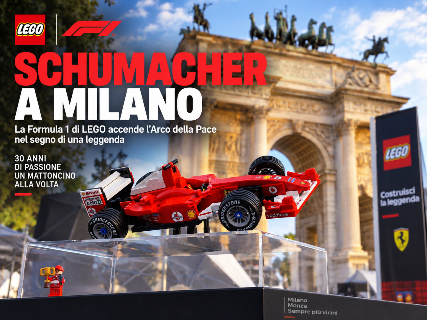 Da Milano a Monza: LEGO celebra il mito Schumacher