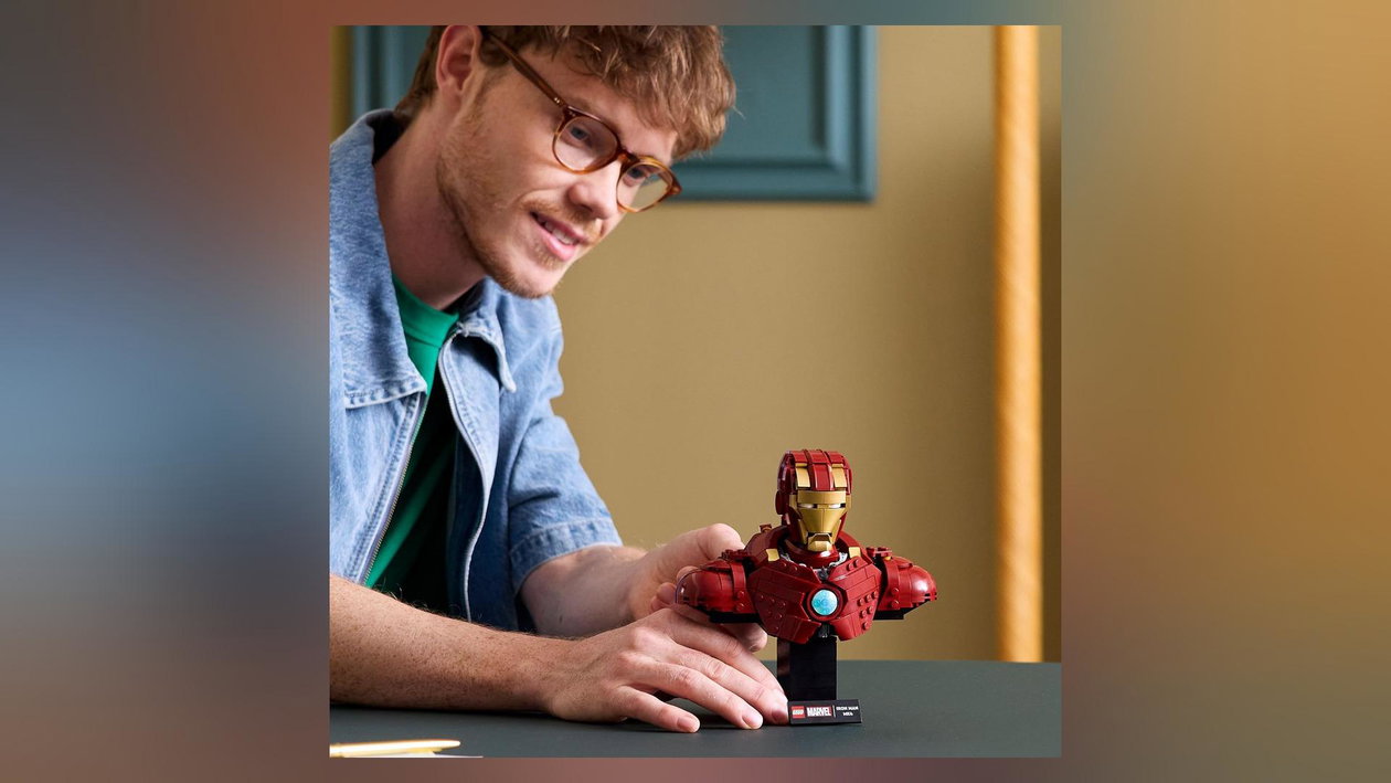 Immagine di LEGO Marvel Iron Man MK4 a 48,98€, il busto da esporre accanto ai fumetti
