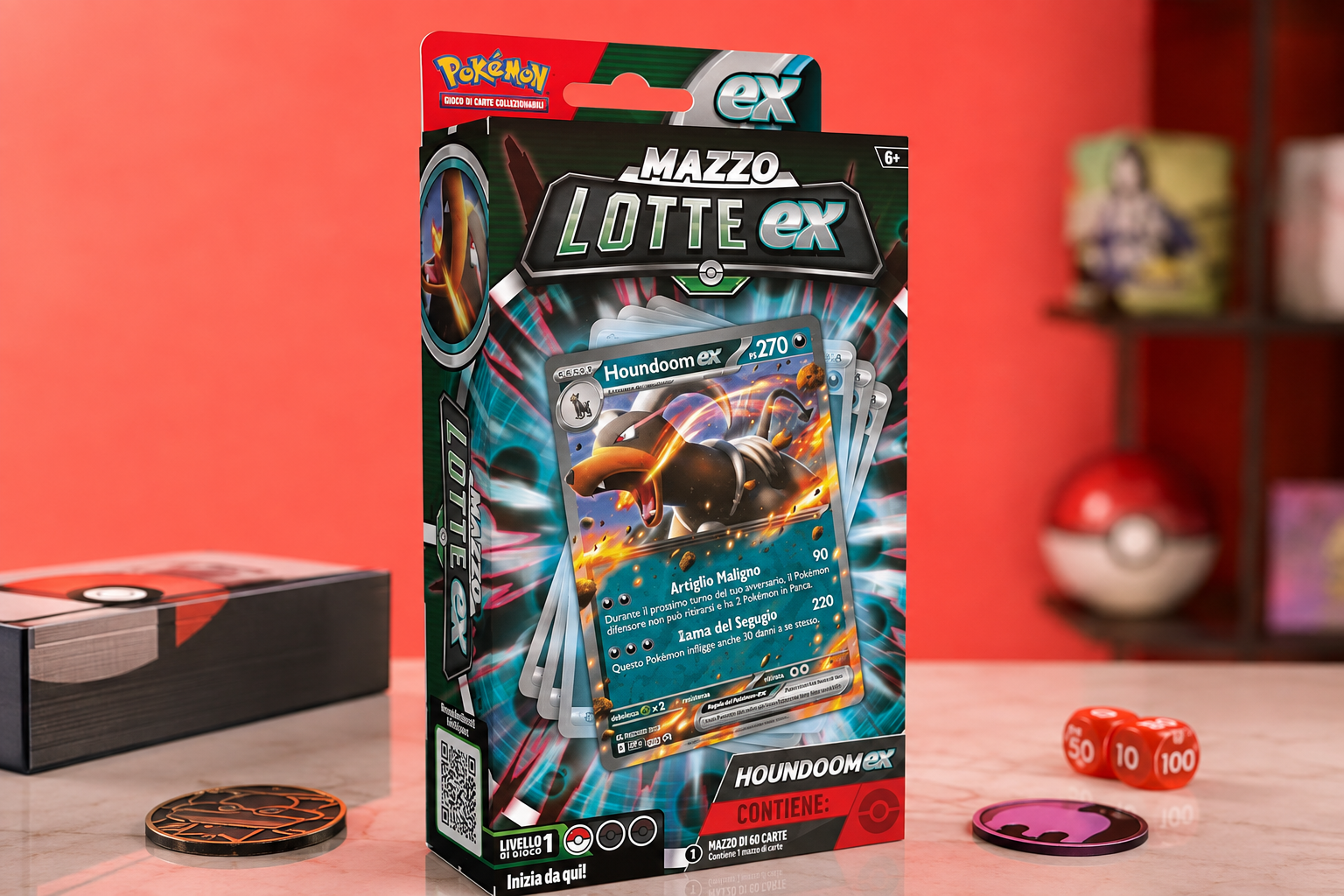 Pokémon Houndoom-ex a 17,85€ con tutto ciò che serve per giocare