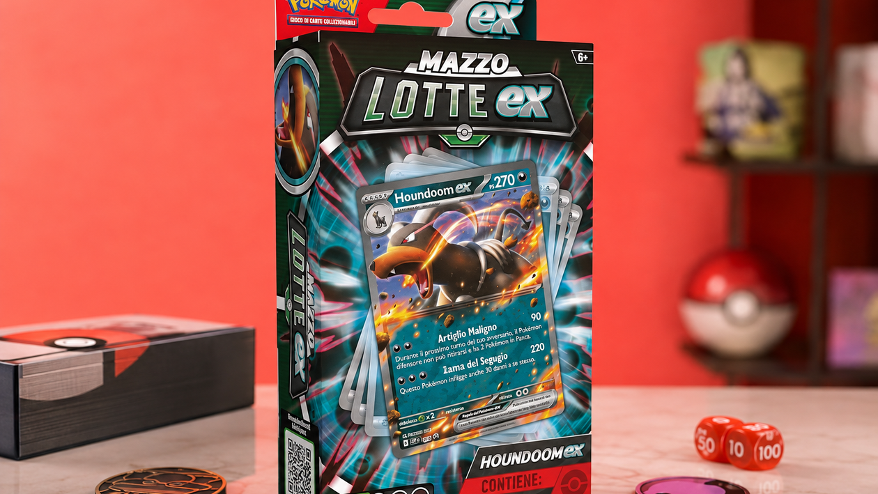 Immagine di Pokémon Houndoom-ex a 17,85€ con tutto ciò che serve per giocare