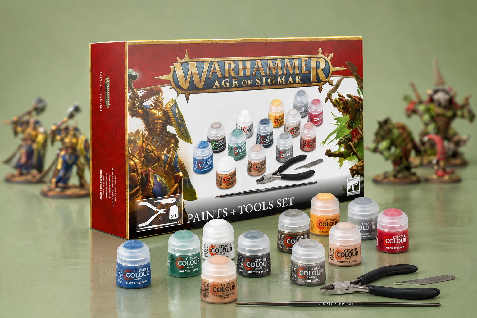 Warhammer Age of Sigmar Paints + Tools a 33,60€, il kit per cominciare
