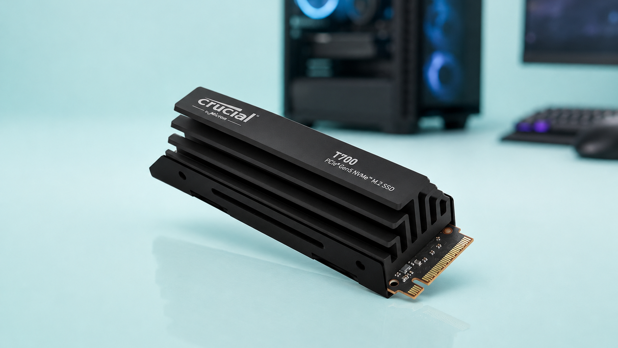 Immagine di 105,14€ in meno sul Crucial T700 1TB, 11.700 MB/s per giochi e video 8K