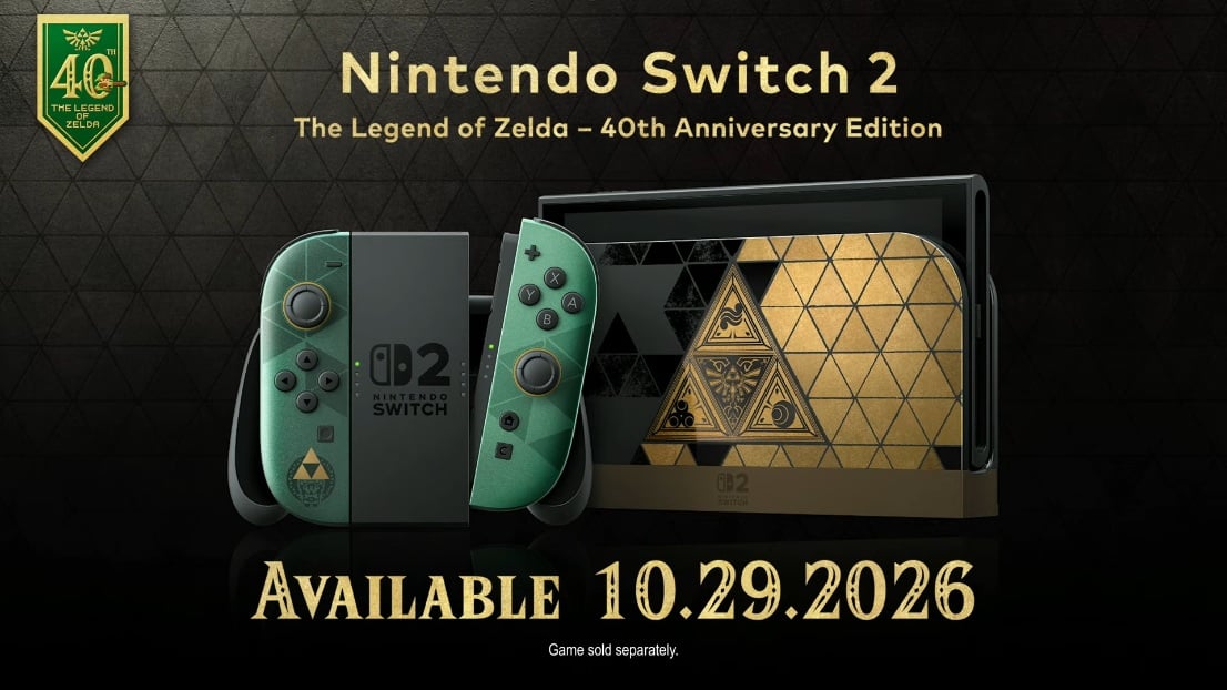 Nintendo Switch 2 si veste di Zelda: svelata l'edizione per i 40 anni