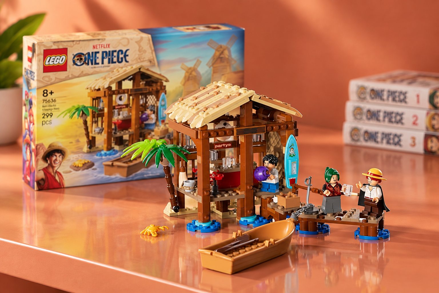LEGO ONE PIECE Villaggio Foosha a 26,48€, Luffy e Shanks da esporre