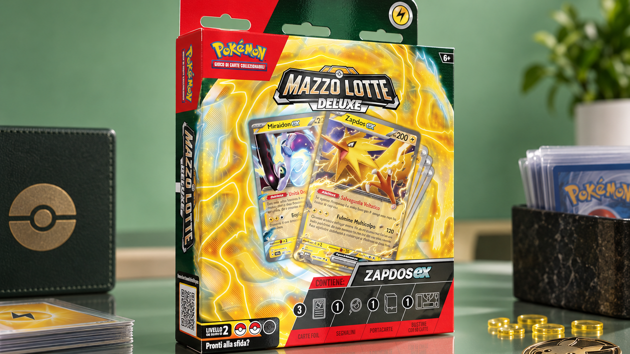 Immagine di Pokémon Zapdos-ex a 24,99€, il mazzo completo per sfidarsi subito