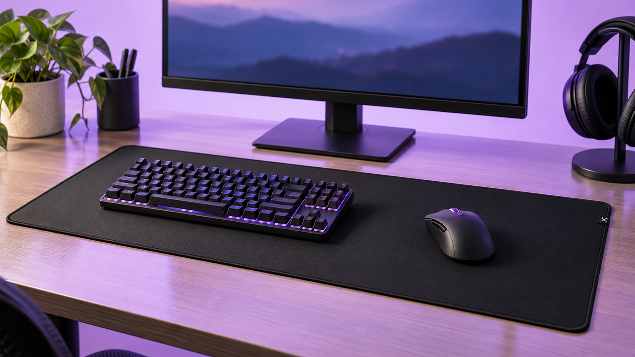 Immagine di HyperX Pulsefire Mat XL al 43% in meno, più spazio per mouse e tastiera