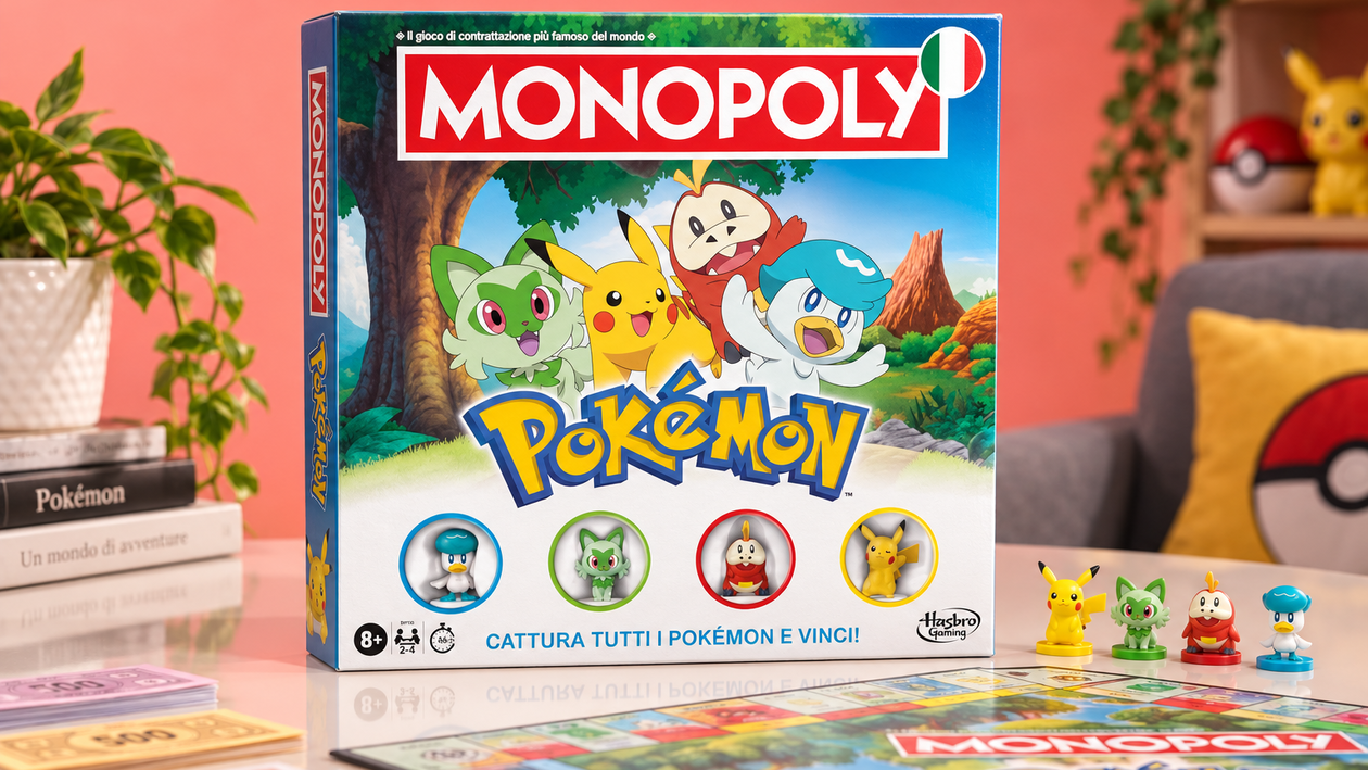 Immagine di Monopoly Pokémon scende a 20€, 48 creature da catturare in famiglia