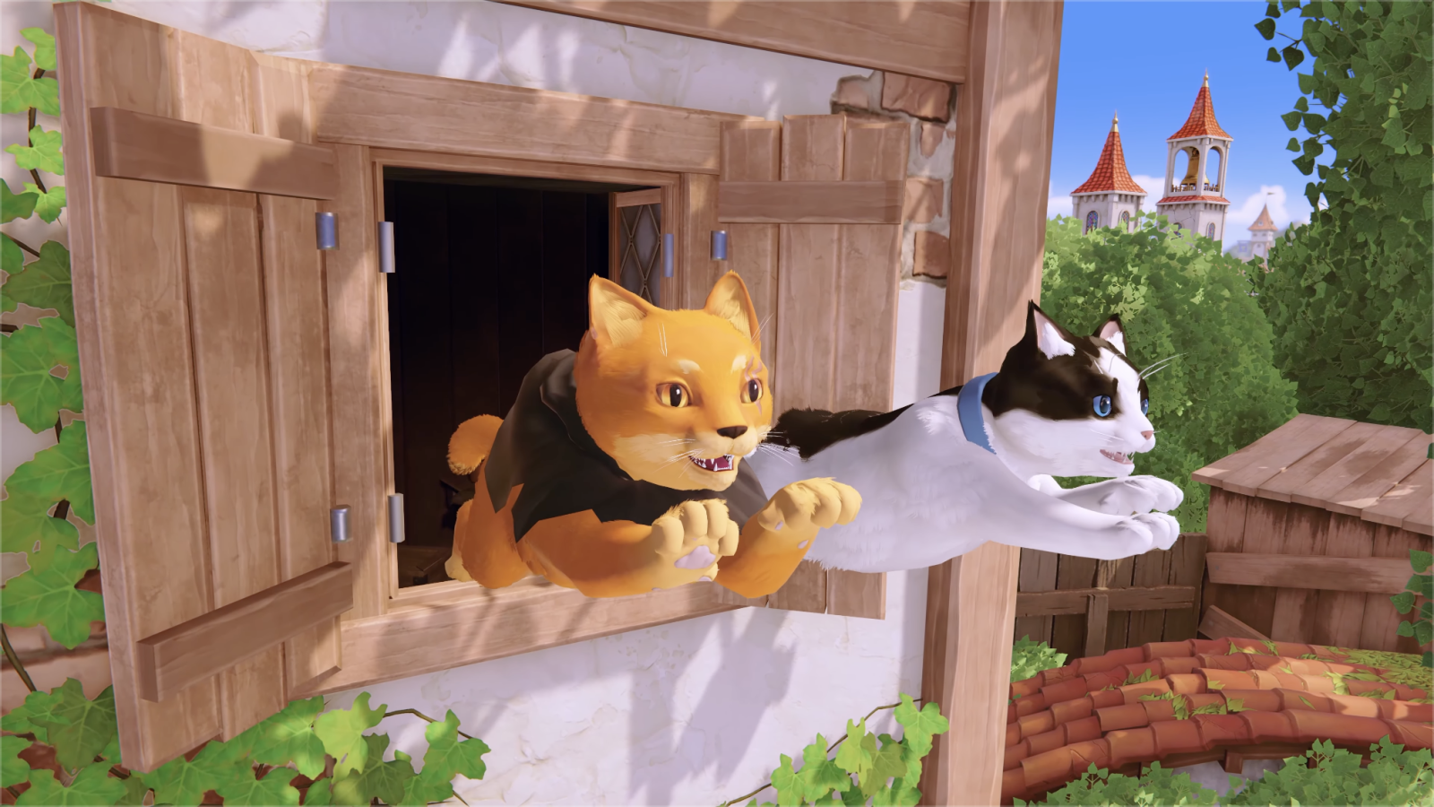 Due gatti protagonisti di un'avventura alla Split Fiction