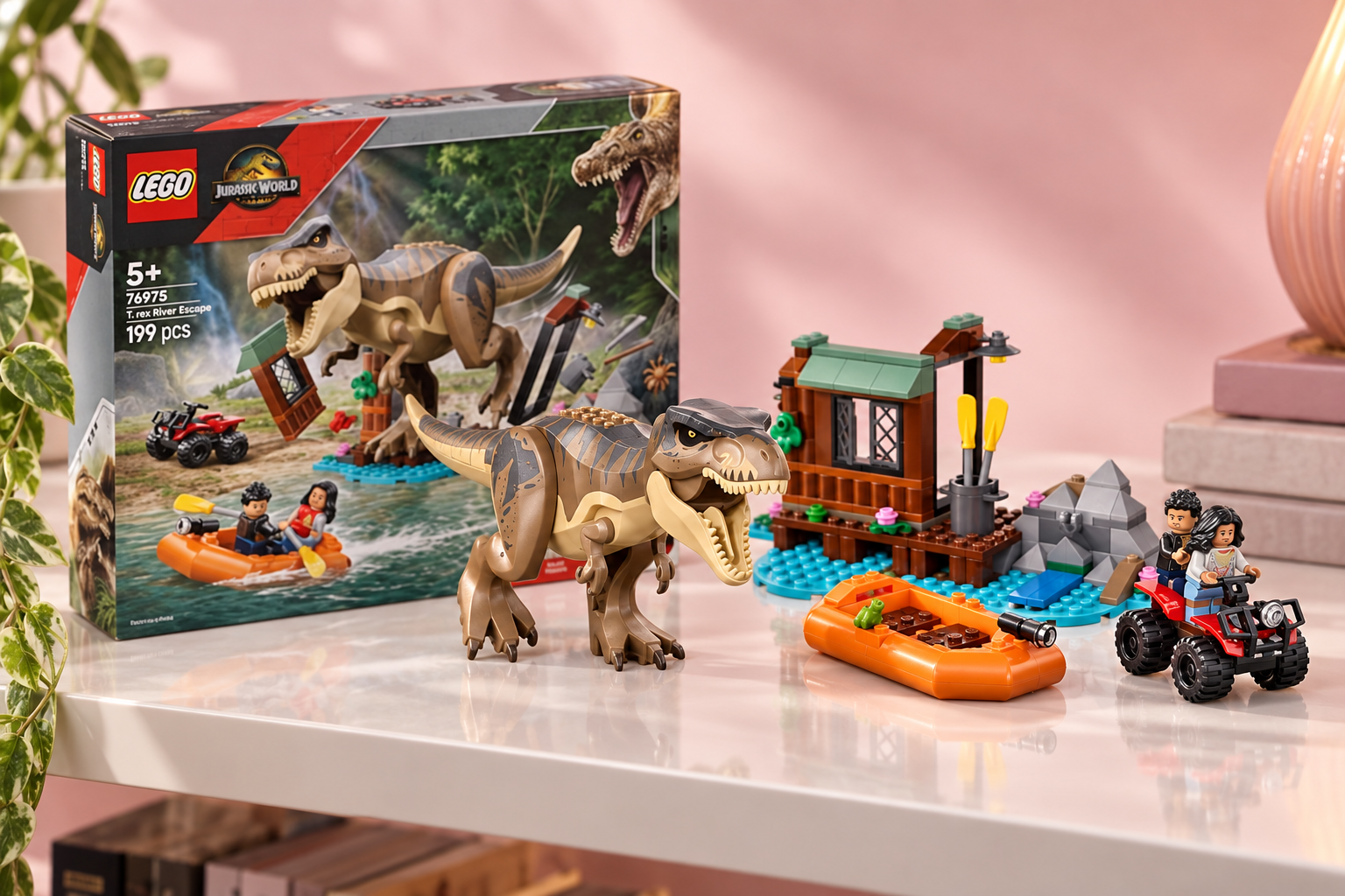LEGO Jurassic World T. rex sotto i 40€, costruisci la fuga sul fiume