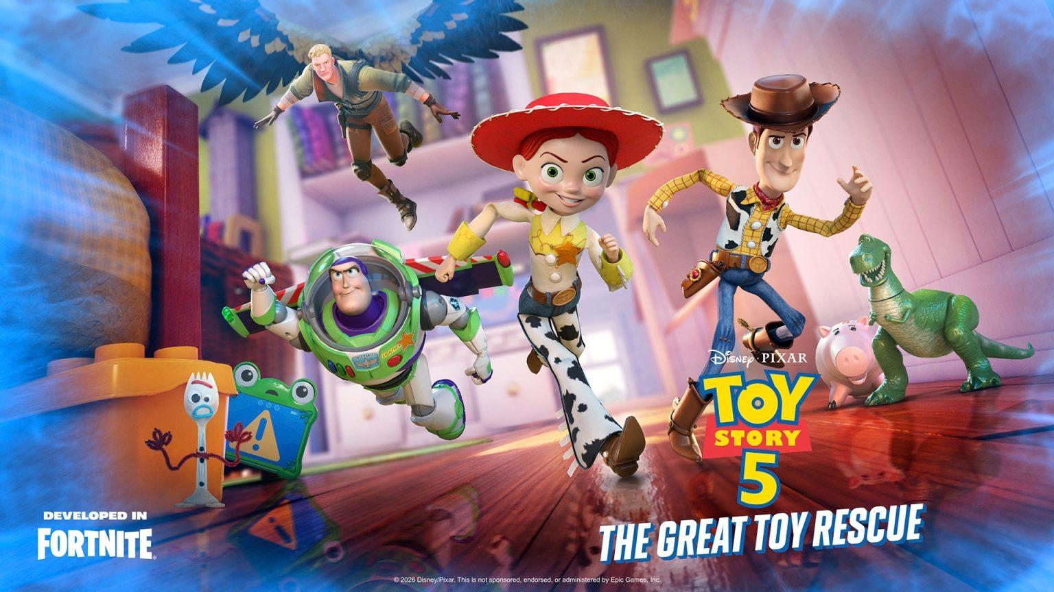Fortnite incontra Toy Story 5 con una grande missione di salvataggio