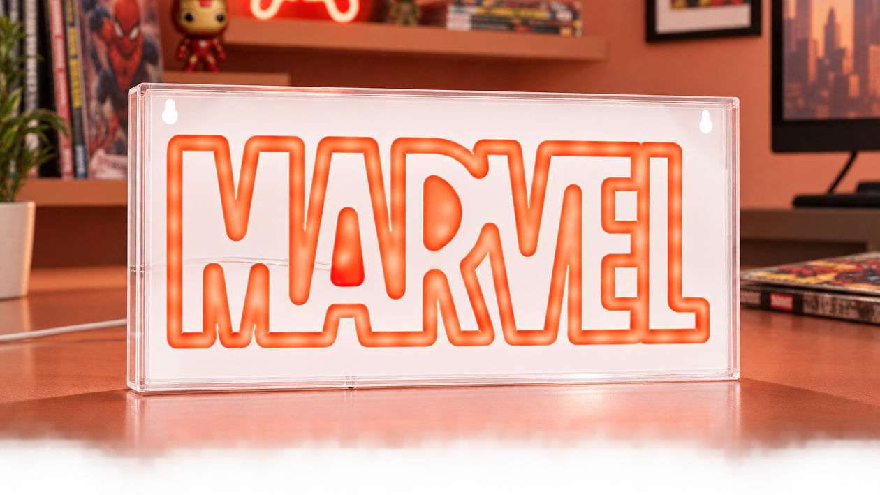 Immagine di Paladone Luce Neon Marvel a 29,90€, il logo che accende davvero il setup