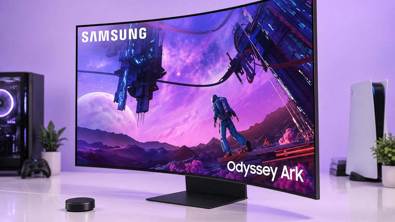 Immagine di Samsung Odyssey Ark al 43% in meno, 55 pollici per giocare in grande